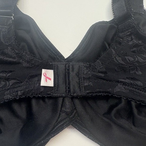 Wacoal 85567 Awareness Full Figure Underwire Bra Unlined Plus Size 34DD Black - Picture 8 of 9